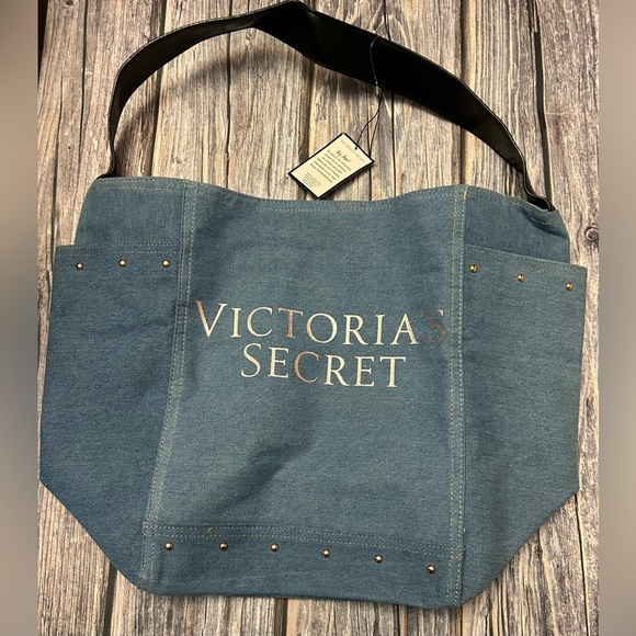 Victoria\'s Secret Denim Blue Tote NWT